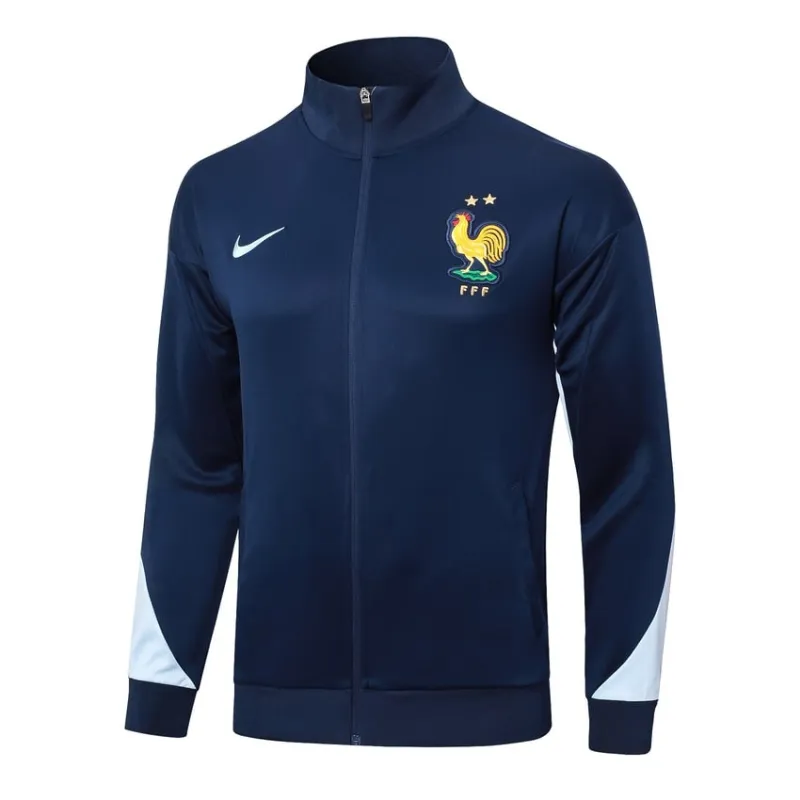 Die Sportjacke und die Hosen der französischen Nationalmannschaft 2024/25 - blau