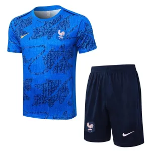 Frankreich 2025/26 Trainingsshirt + Shorts - Blau