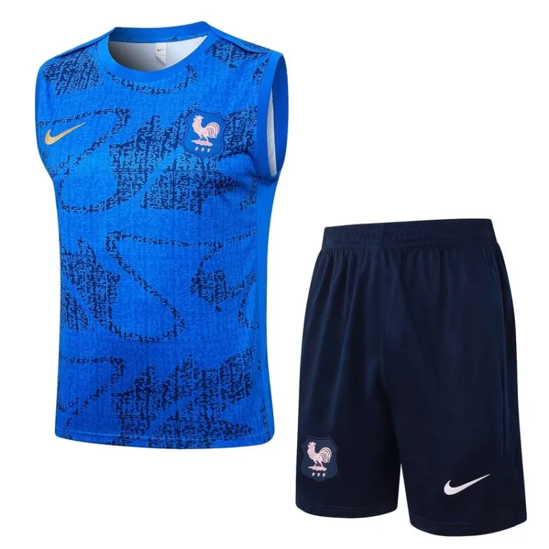 France 2025/26 Tank Top + Shorts Set - Blue