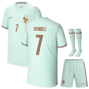 Francia DEMBELE Coppa del Mondo 2026 set maglia trasferta bambino verde