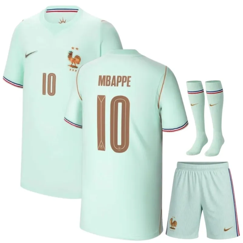 France MBAPPE Coupe du Monde 2026 ensemble maillot extérieur enfant vert