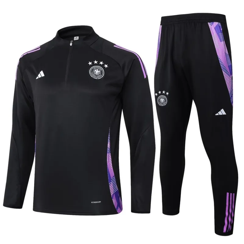 Abbigliamento sportivo + pantaloni della Germania 2024/25 - Nero