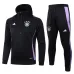 Vêtements de sport avec capuche + pantalons de l'Allemagne 2024/25 - Noir