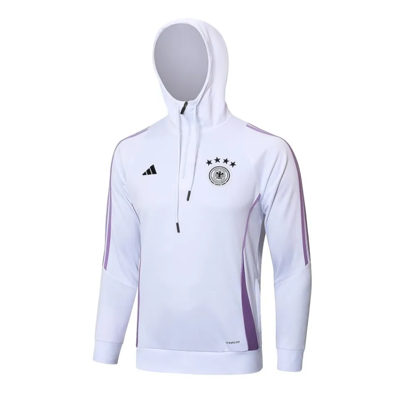 Conjunto chándal Alemania 2024/25 blanco con capucha y pantalón