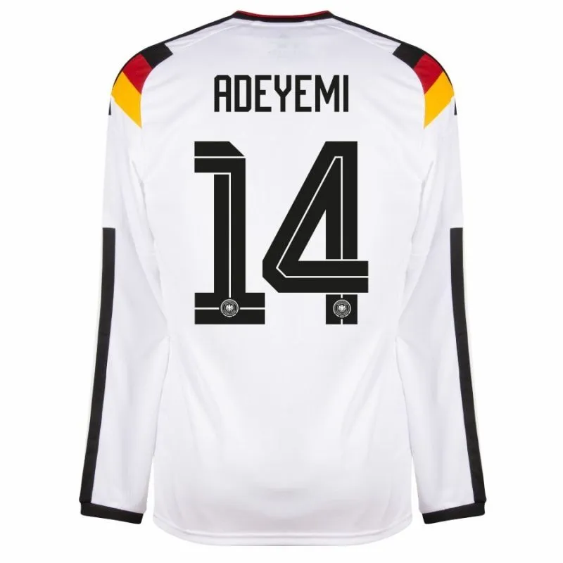 Deutschland ADEYEMI 2026/27 Heimtrikot mit langen Ärmeln - Weiß