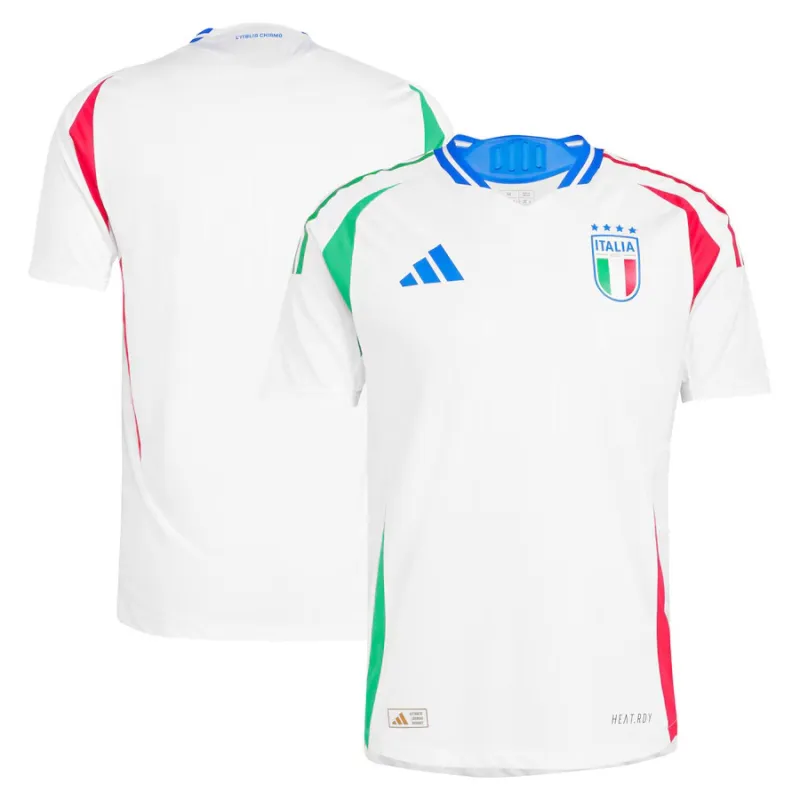 Italiens 2024/25 Auswärts-Trikot - Spielerversion - Weiß