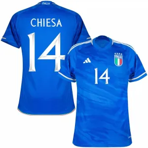 Le maillot domicile de l'Italie 2023/24 de Chiesa - Bleu
