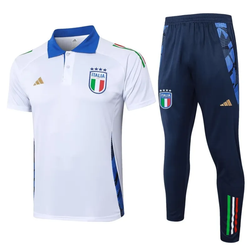 Ropa de deporte POLO + pantalones de Italia 2024/25 - blanco