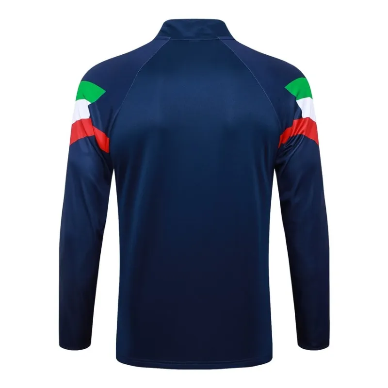 Traje de deporte de manga larga + pantalones de Italia 2024/25 - azul oscuro