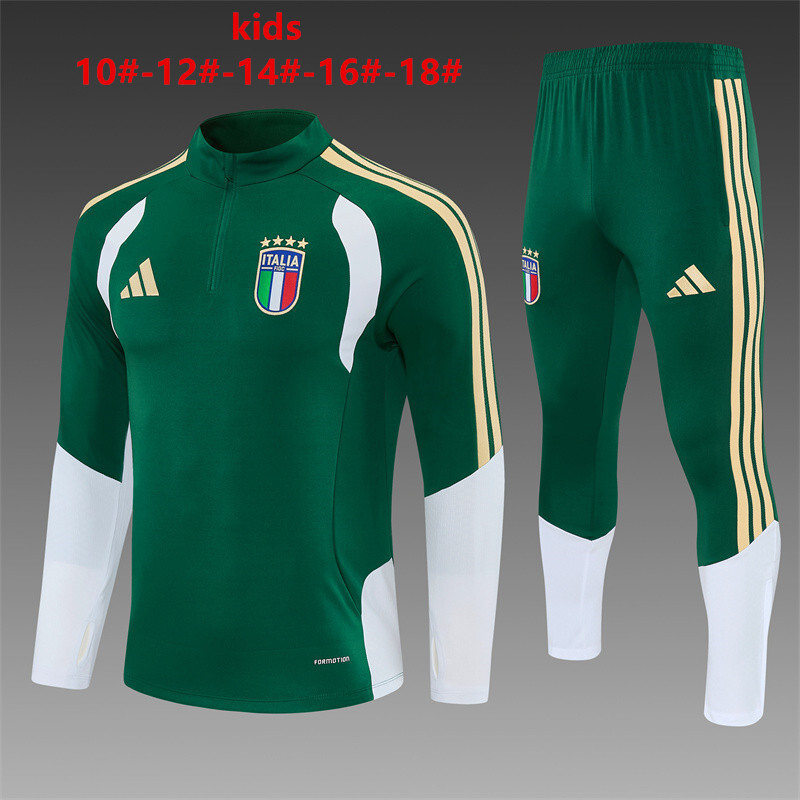 Italie 2026/27 Ensemble Sport Enfant vert