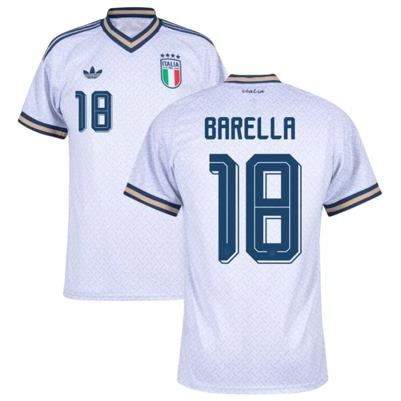 Italia BARELLA 2026/27 Maglia Trasferta Bianco