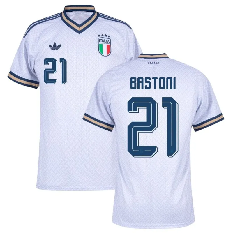 Italien BASTONI 2026/27 Auswärtstrikot Weiß