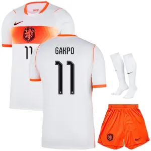 Paesi Bassi GAKPO 2026/27 Maglia Trasferta Bambino Bianco