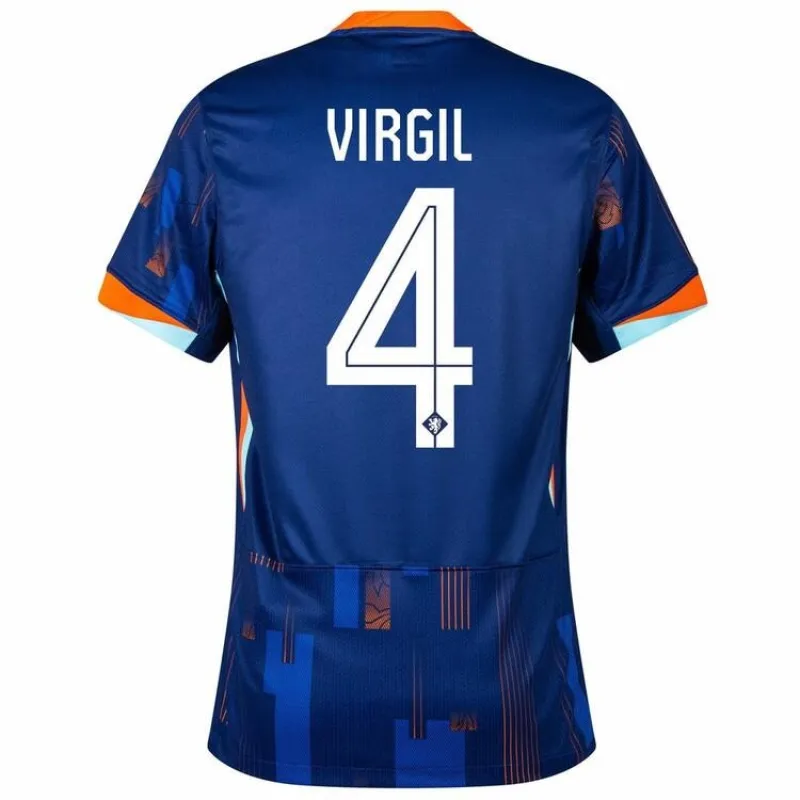 Virgils Auswärtstrikot der Niederlande 2024/25 - blau