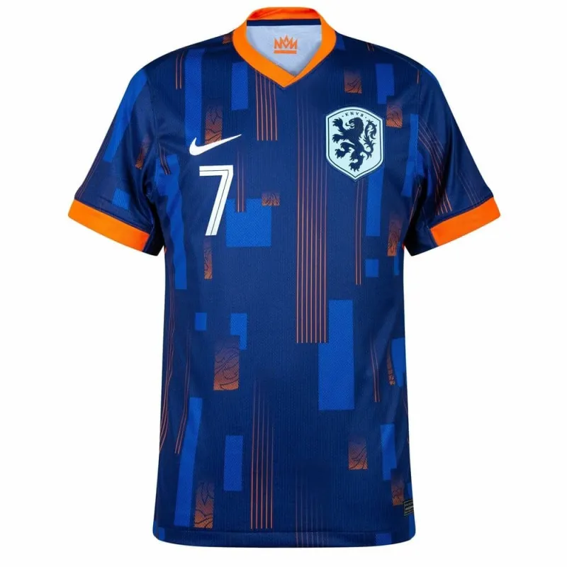 La camiseta de fuera de los Países Bajos 2024/25 de Xavi - azul