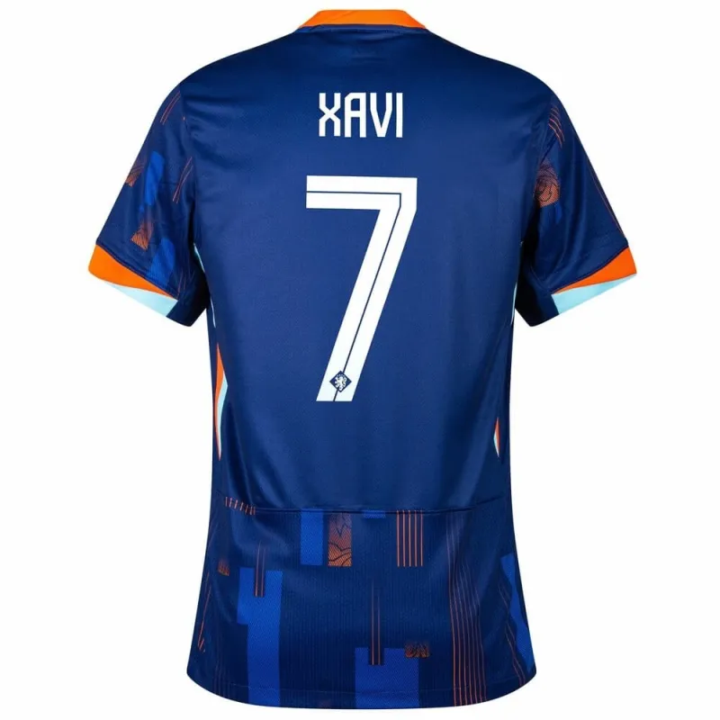 La camiseta de fuera de los Países Bajos 2024/25 de Xavi - azul
