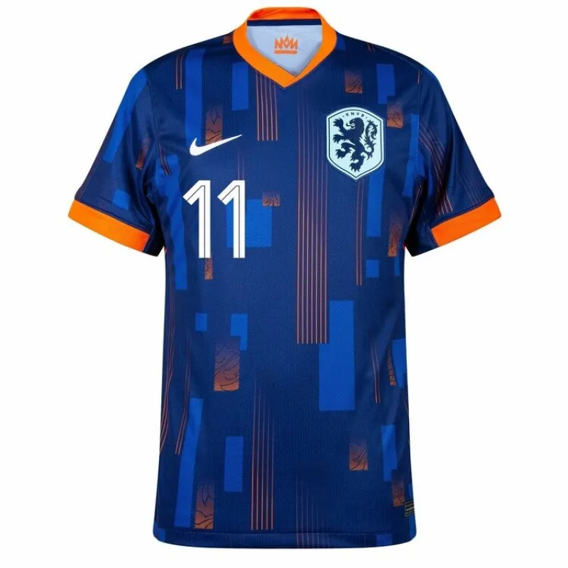 Le maillot d'extérieur des Pays - Bas 2024/25 de Gakpo - bleu