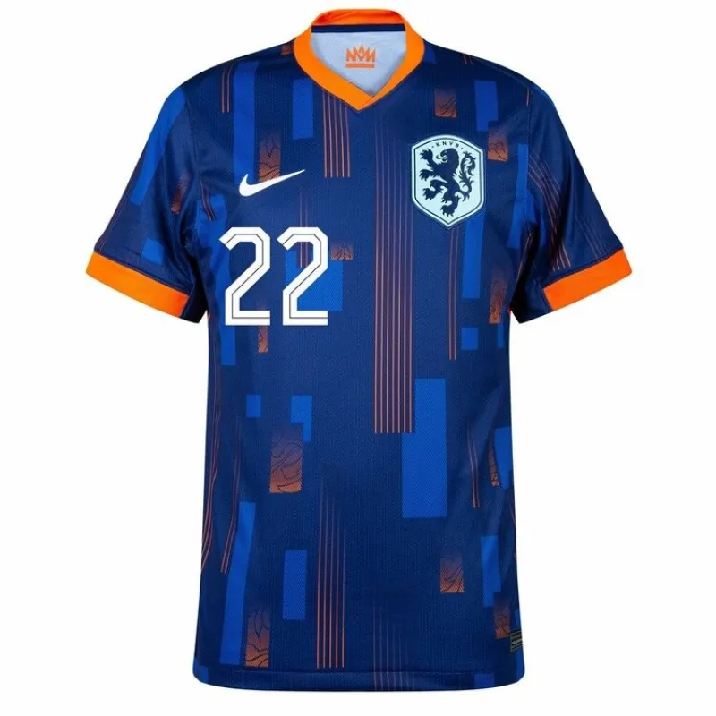 Dumfries' Auswärtstrikot der Niederlande 2024/25 - blau