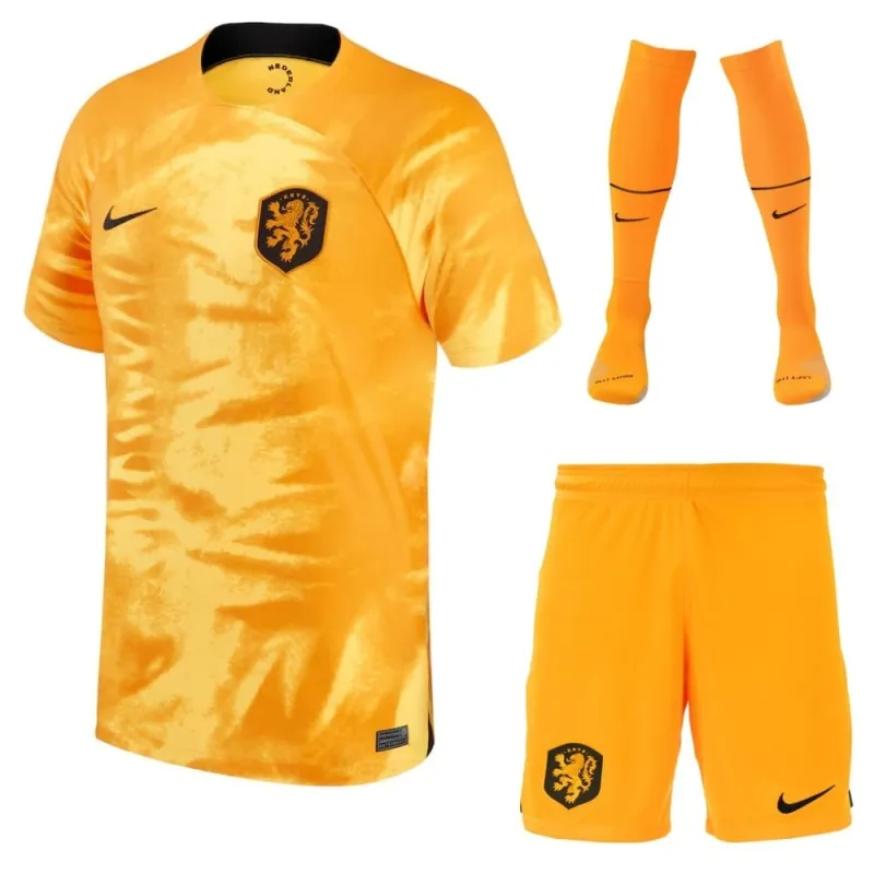 Kit de football pour enfants domicile des Pays - Bas 2023/24 - orange