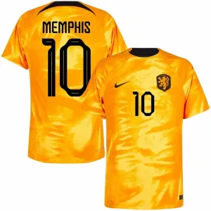 Maillot domicile des Pays - Bas pour la Coupe du monde de football 2022 de Memphis - orange