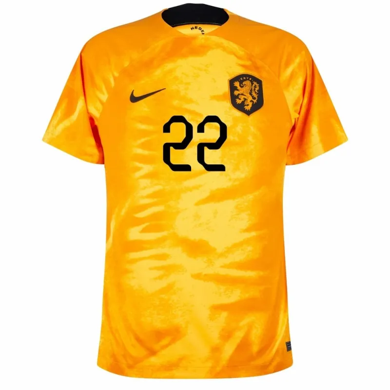 Maillot domicile des Pays - Bas pour la Coupe du monde de football 2022 de Dumfries - orange