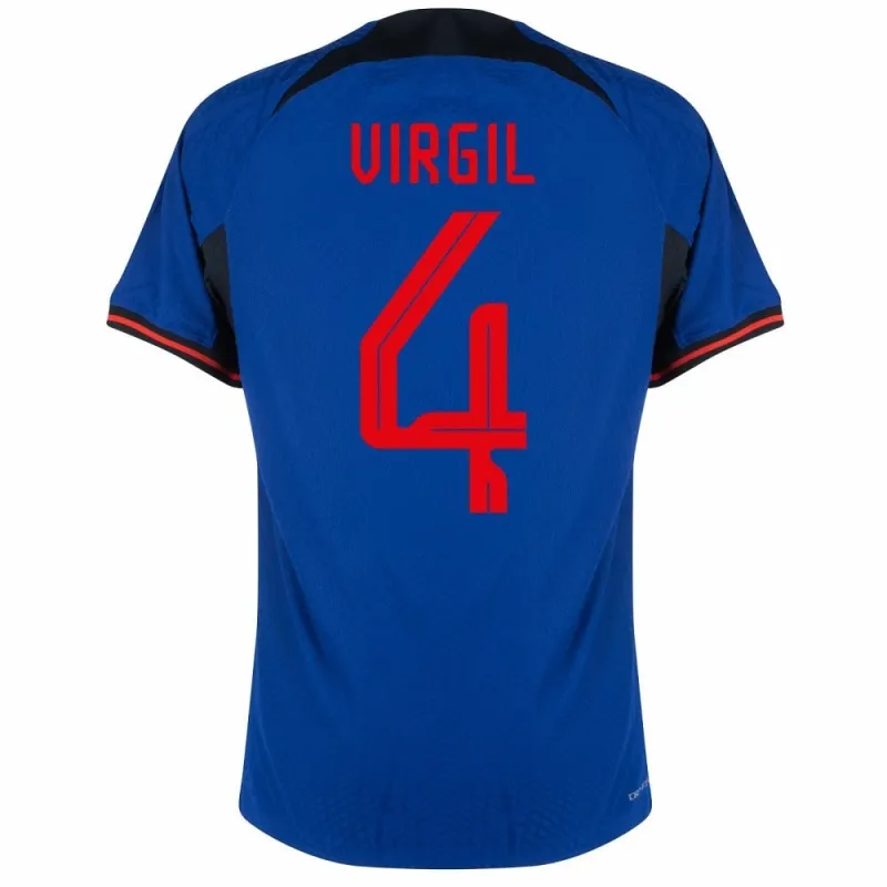 Olanda VIRGIL Coppa del Mondo 2022 maglia trasferta blu