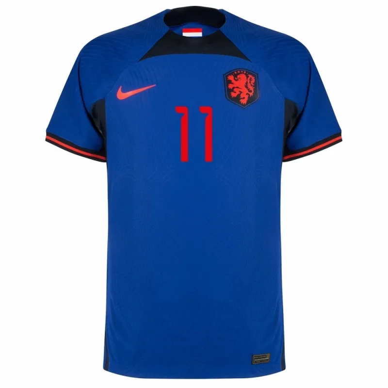 Maillot d'extérieur des Pays - Bas pour la Coupe du monde de football 2022 de Berghuis - bleu