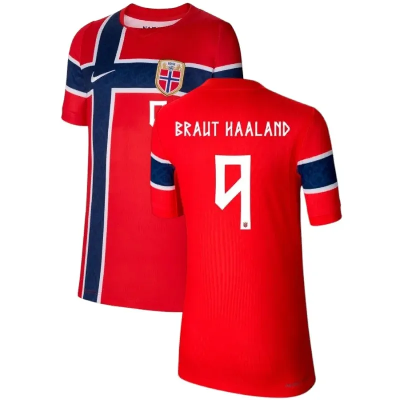 Noruega HAALAND 2026/27 camiseta local niño roja