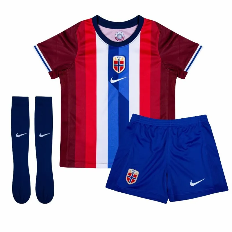 Conjunto de camiseta local infantil de Noruega 2024/25 - Rojo