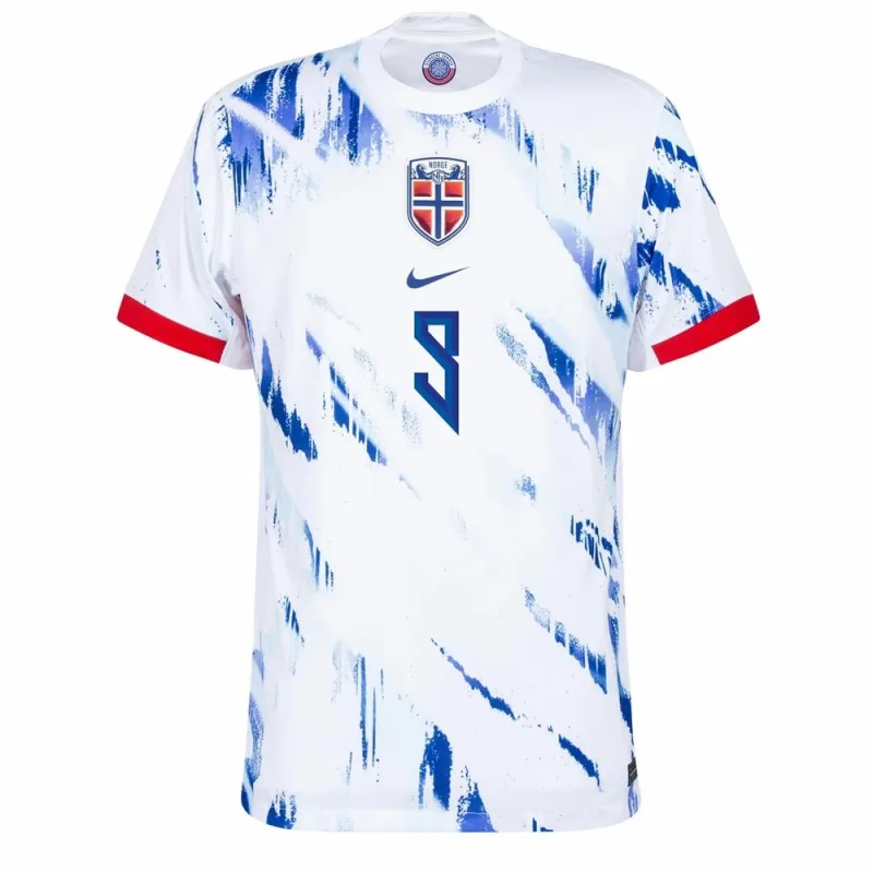 Haaland Norwegen 2024/25 Auswärtstrikot - Weiß