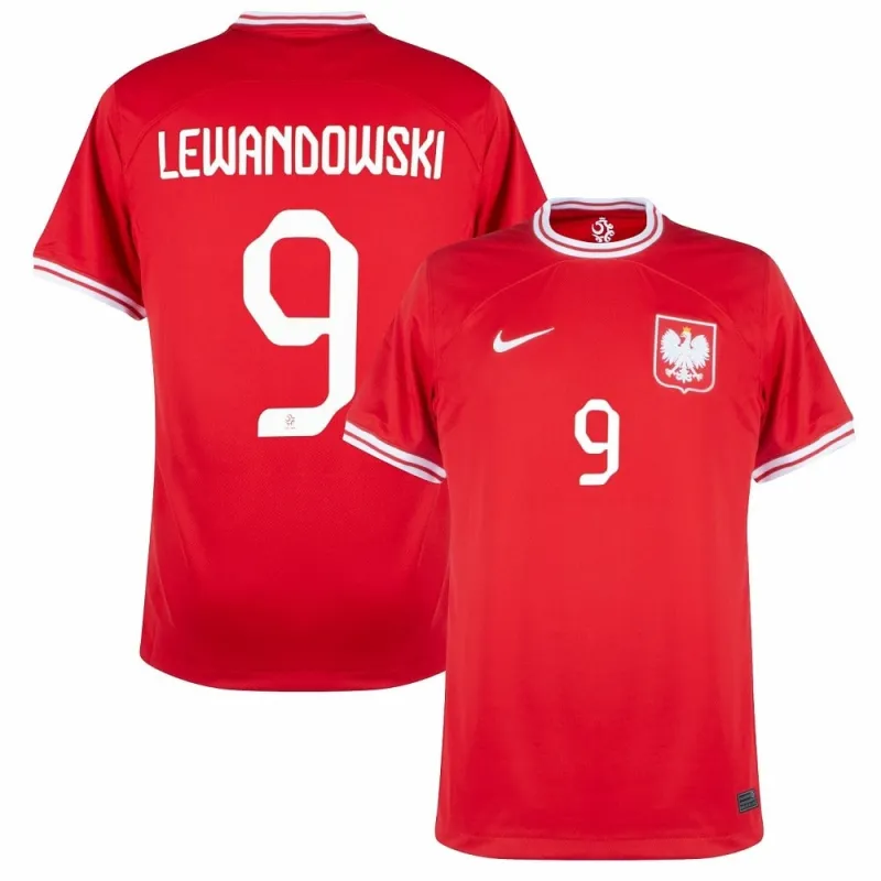Lewandowski, le maillot extérieur de la Pologne pour la Coupe du monde 2022 - Rouge