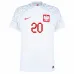 Le maillot domicile de la Pologne pour la Coupe du monde 2022 de Zielinski - Blanc