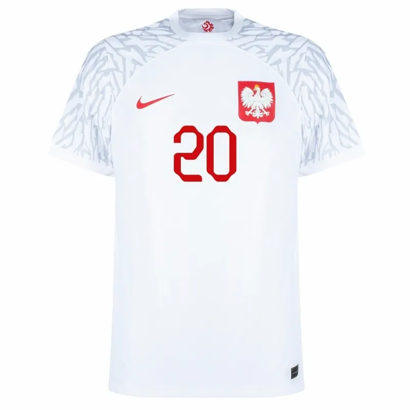 Le maillot domicile de la Pologne pour la Coupe du monde 2022 de Zielinski - Blanc