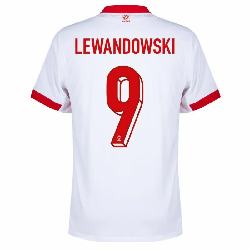Pologne LEWANDOWSKI 2024/25 Maillot domicile - Blanc