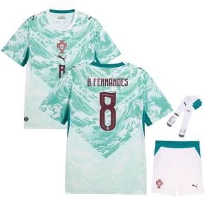 Portogallo B.FERNANDES 2026/27 Maglia Trasferta Bambino Verde