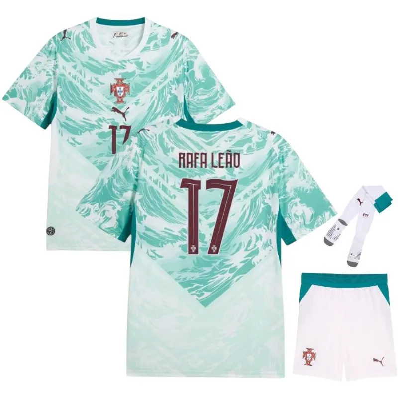 Portugal RAFA LEAO 2026/27 Camiseta Visitante Niño Verde