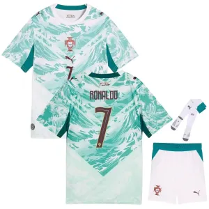 Completo Away Bambini Portogallo RONALDO 2026/27 Verde