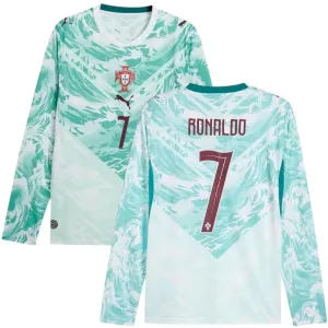 Maglia Away Maniche Lunghe Portogallo RONALDO 2026/27 Verde