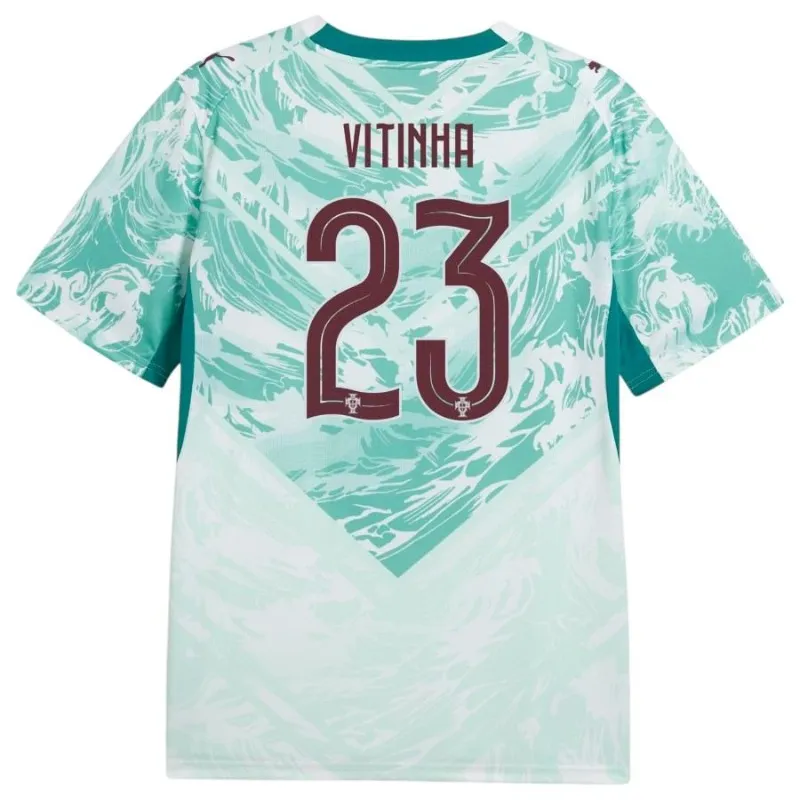 Portugal VITINHA 2026/27 Auswärtstrikot Kinder Grün