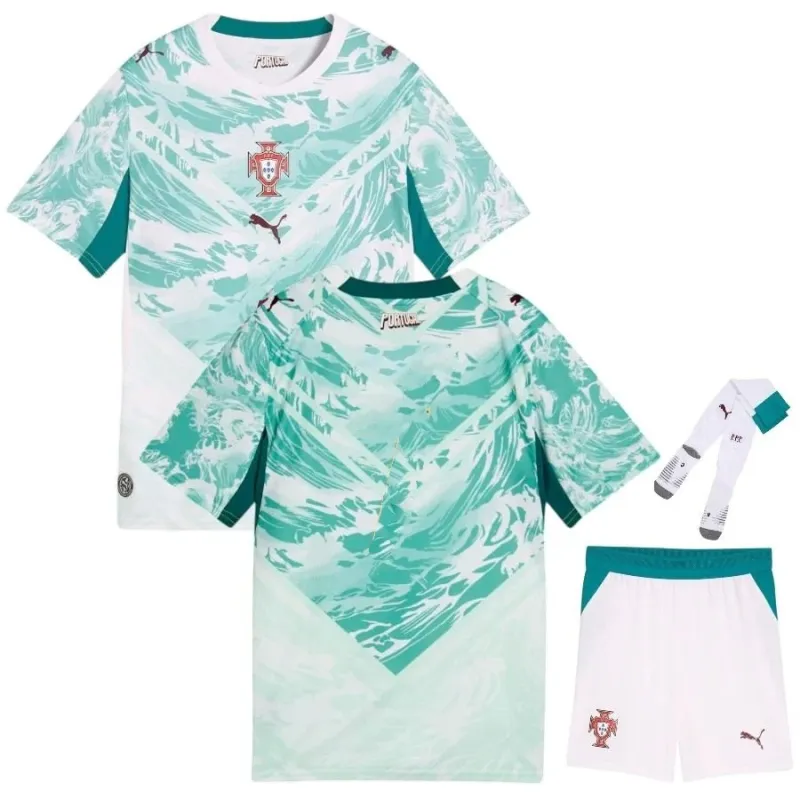 Portugal 2026/27 Kinder Auswärtstrikot Set grün