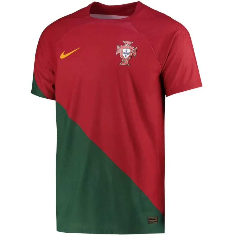 Camiseta de la versión de jugador de la camiseta local de la Copa del Mundo FIFA 2022 de Portugal - Rojo y Verde