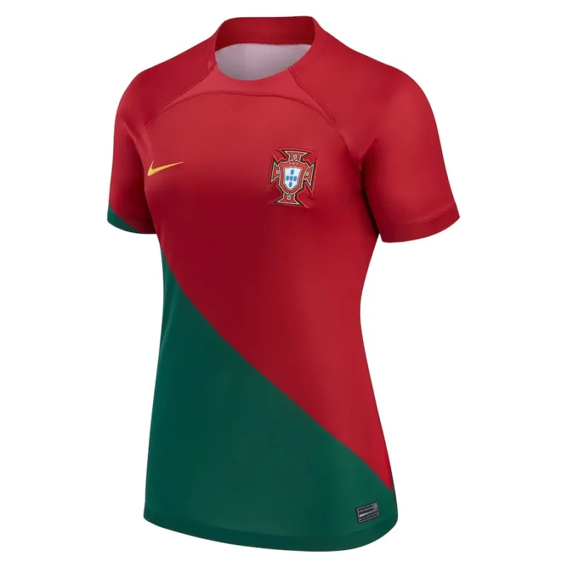 Camiseta femenina de casa de la Copa del Mundo FIFA 2022 de Portugal - Rojo y Verde