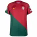 Portugals 2024 UEFA Euro Kinderheimtrikotsatz - Rot und Grün