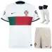 Jeux de maillots pour enfants d'extérieur de l'Euro 2024 du Portugal - Blanc