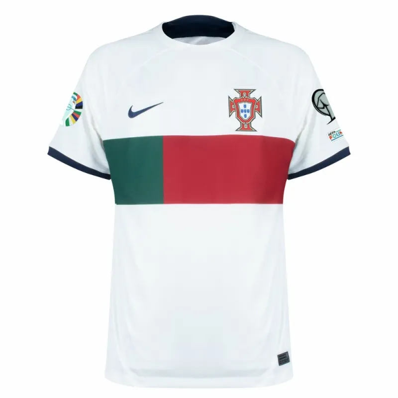 Jeux de maillots pour enfants d'extérieur de l'Euro 2024 du Portugal - Blanc