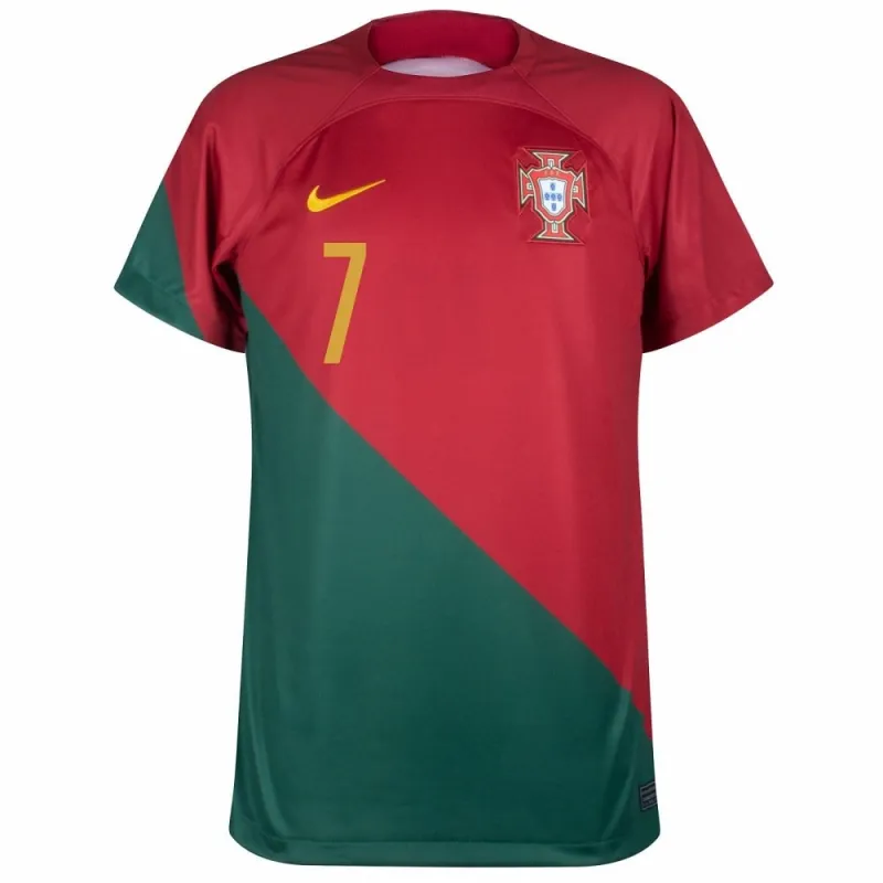 Maillot d'accueil de la Coupe du monde 2022 du Portugal de Ronaldo - Rouge et Vert