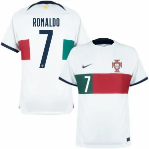Camiseta de visita de la Copa del Mundo 2022 de Portugal de Ronaldo - Blanca