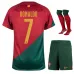 Jeux de maillots pour enfants d'accueil de la Coupe du monde 2022 du Portugal de Ronaldo - Rouge et Vert