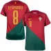 La camiseta de casa de la Copa del Mundo FIFA 2022 de Portugal de Bruno Fernandes - Rojo y Verde
