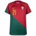 La camiseta de casa de la Copa del Mundo FIFA 2022 de Portugal de Diogo Jota - Rojo y Verde
